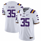 LSU Tigers 35 Damone Clark White Nike College Football Jersey Dzhi,baseball caps,new era cap wholesale,wholesale hats